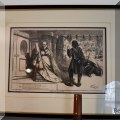 A26. Framed Harper's illustration. 